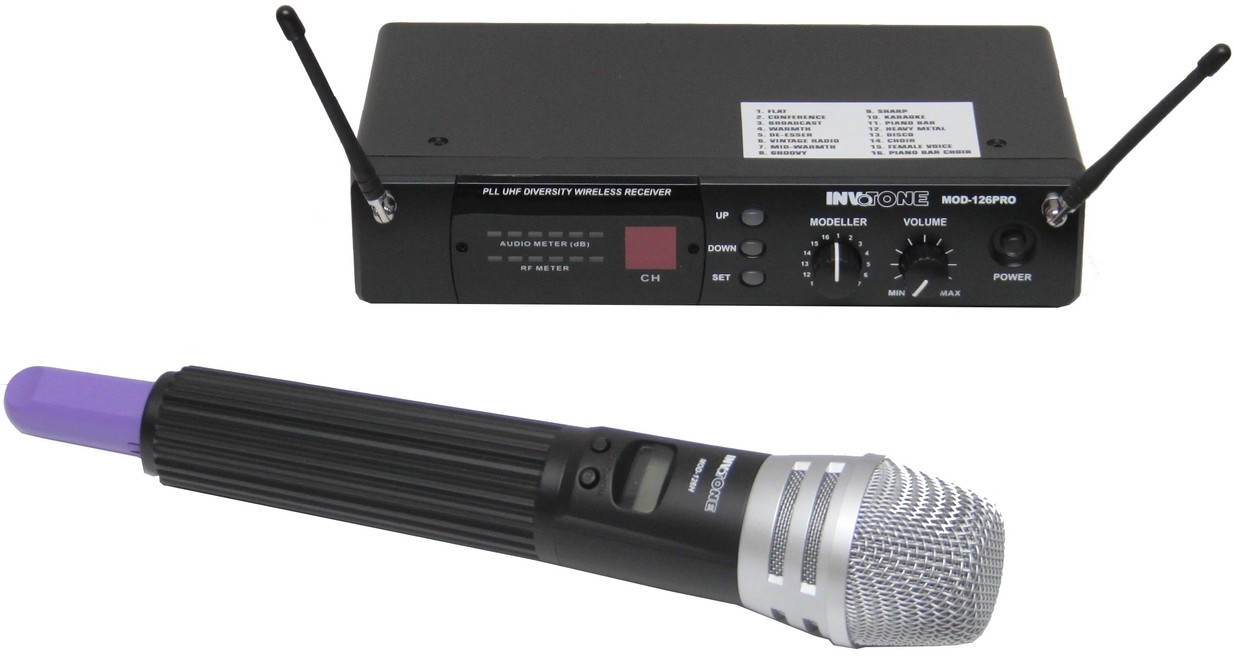 Радиосистемы с ручным микрофоном Invotone MOD-126HH разъем jack stereo invotone j150s