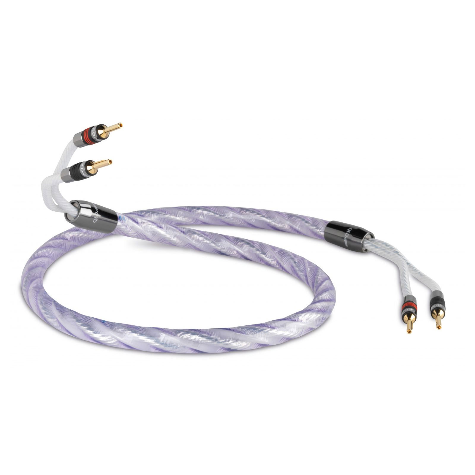 Кабели акустические с разъёмами QED GENESIS Pre-Term Speaker Cable Banana 2.5m (QE1482) кабели акустические с разъёмами real cable 3d tdc 3 0m