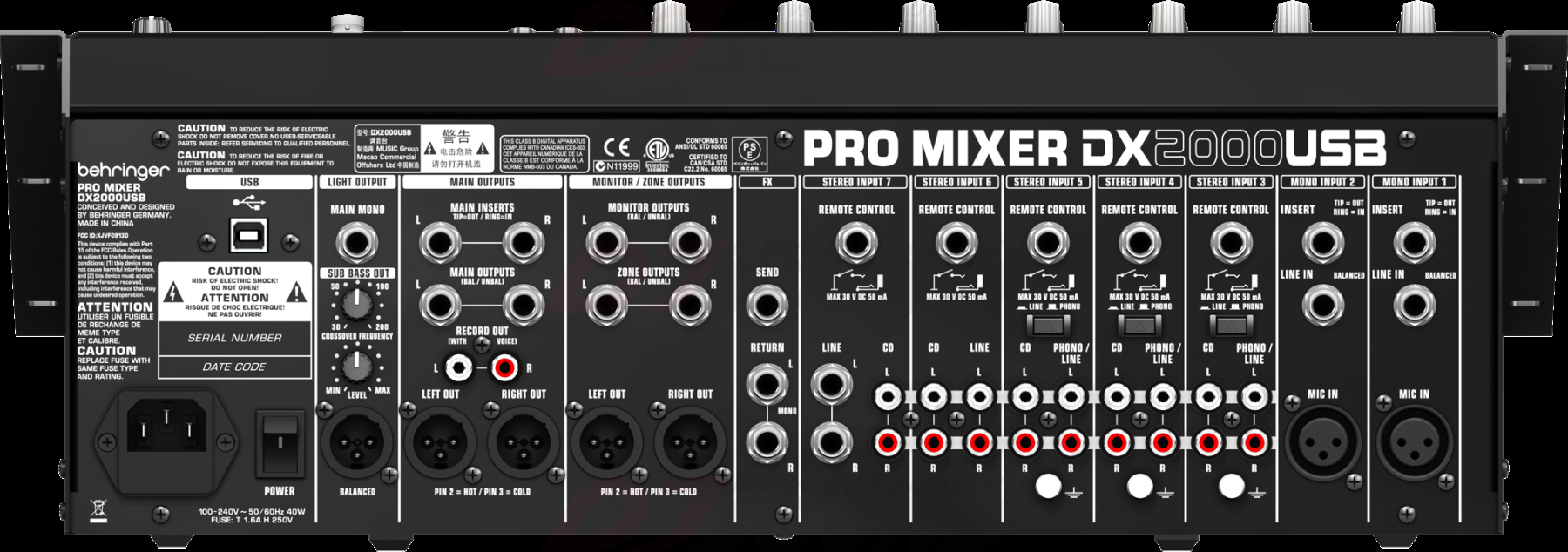 DJ-микшеры и оборудование Behringer DX2000USB, цвет черный - фото 4