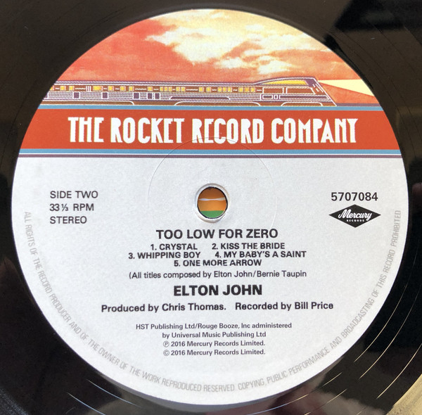 Рок UMC/Mercury UK Elton John, Too Low For Zero (2016 Reissue) - фото 6