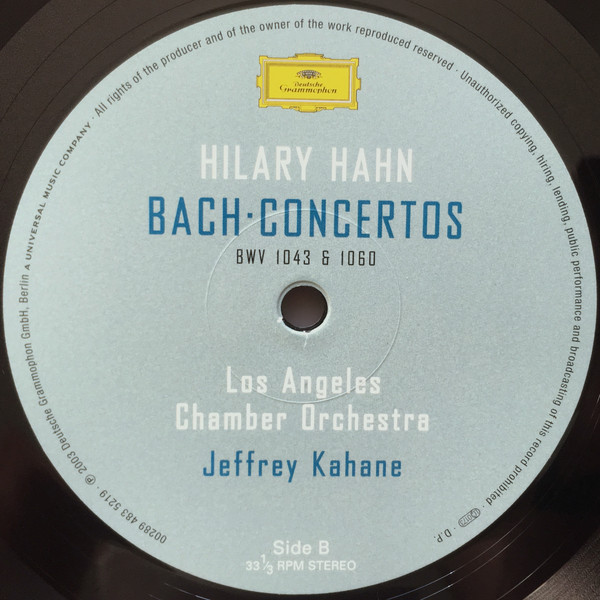 Классика Deutsche Grammophon Intl Hilary Hahn, Los Angeles Chamber Orchestra, Jeffrey Kahane, J.S. Bach: Concertos - фото 6