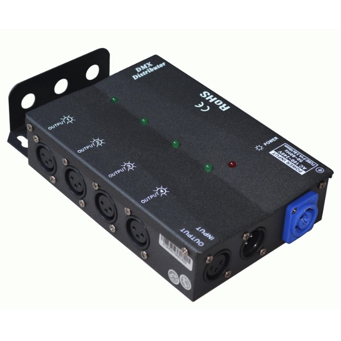 Сплиттеры и приборы обработки и распределения сигнала Anzhee DMX Splitter 4 повторитель сигнала carcam rpt 01