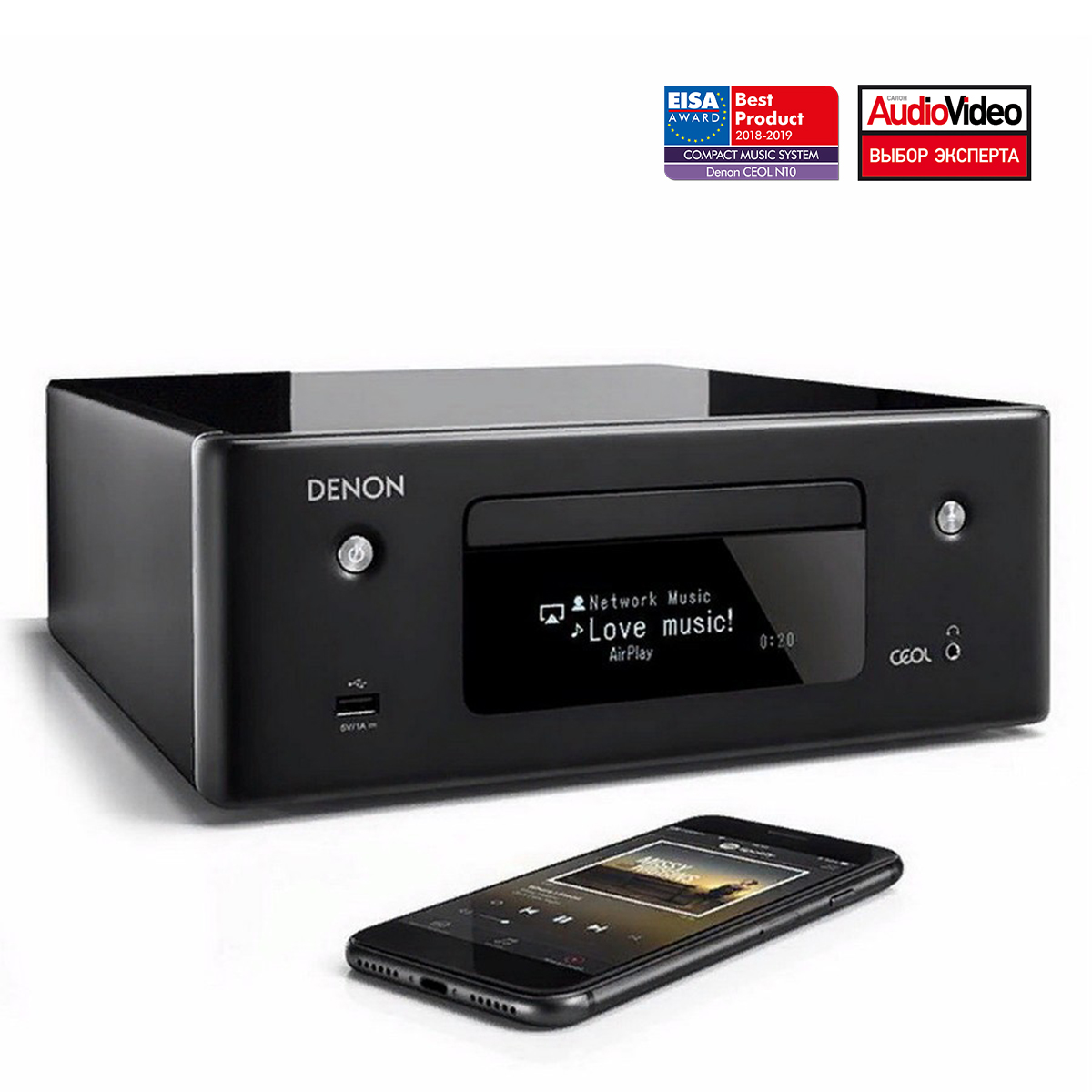 CD ресиверы Denon RCD-N10 Black, цвет черный - фото 5