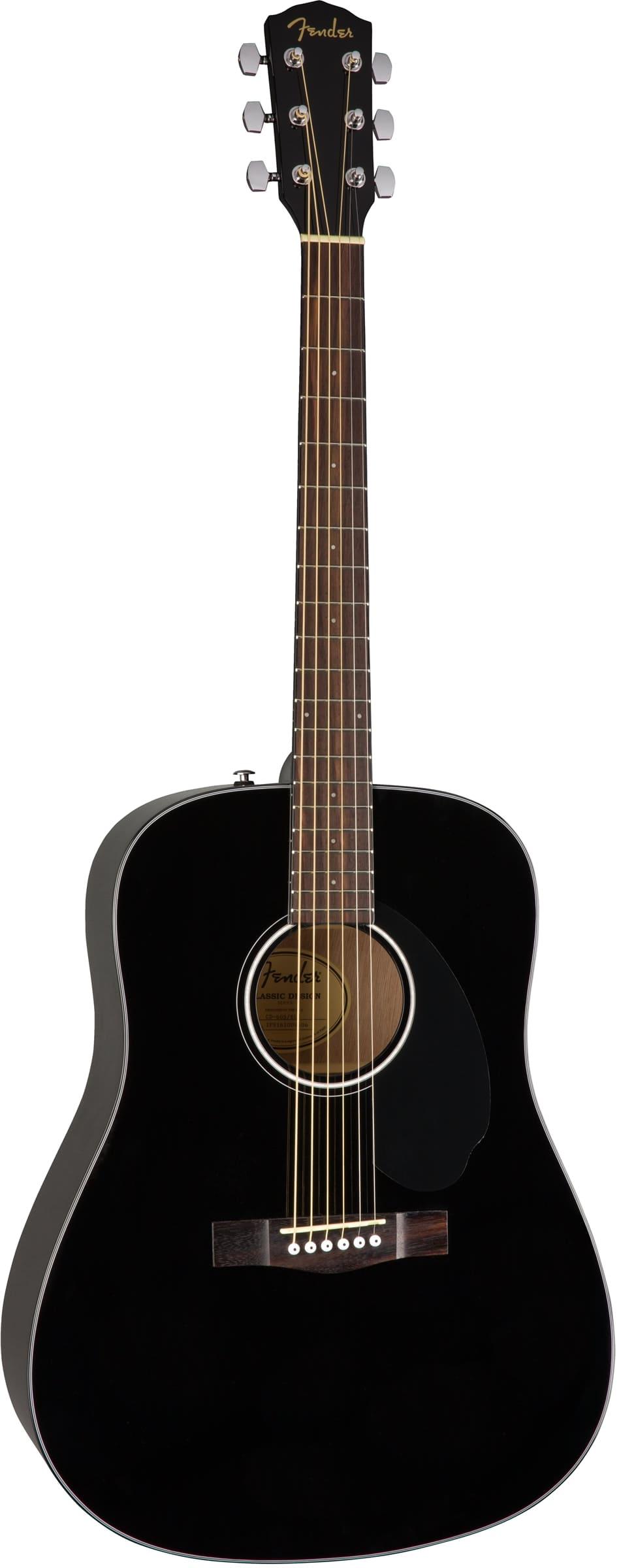 Акустические гитары FENDER CD-60S Black WN