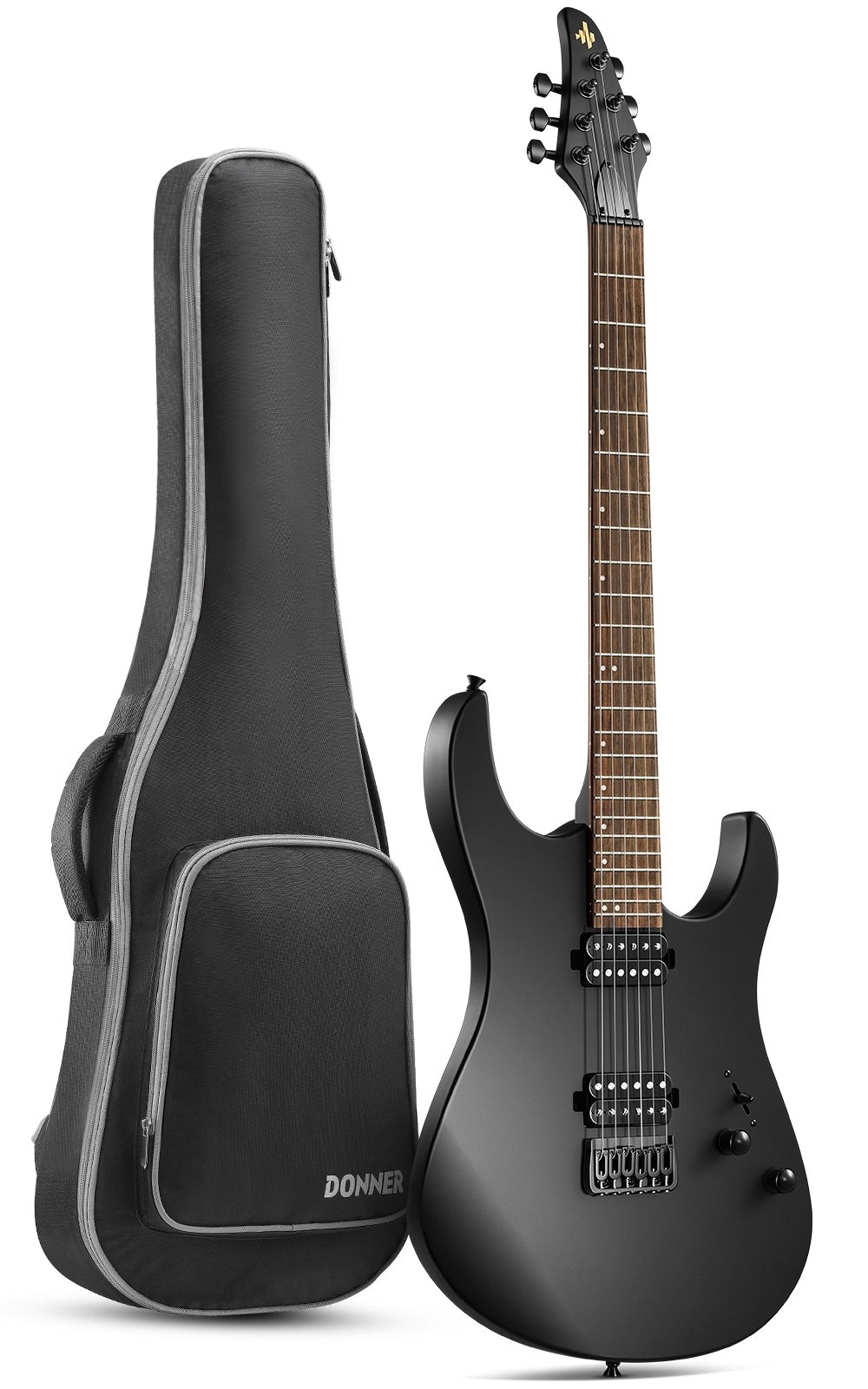 Электрогитары Donner DMT-100 Black (чехол в комплекте) звукосниматель для электрогитары бас гитары 6 35mm jack poratble