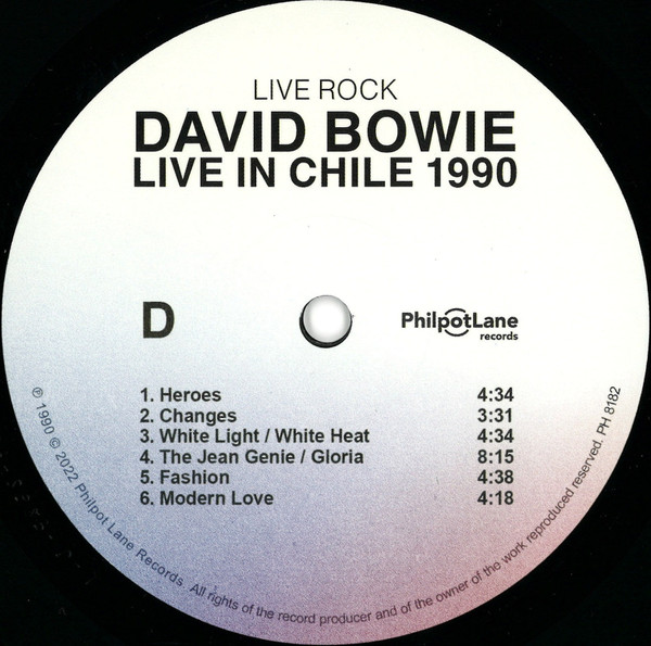 Рок Not Now Music BOWIE DAVID - LIVE IN CHILE 1990 (LP) - фото 6