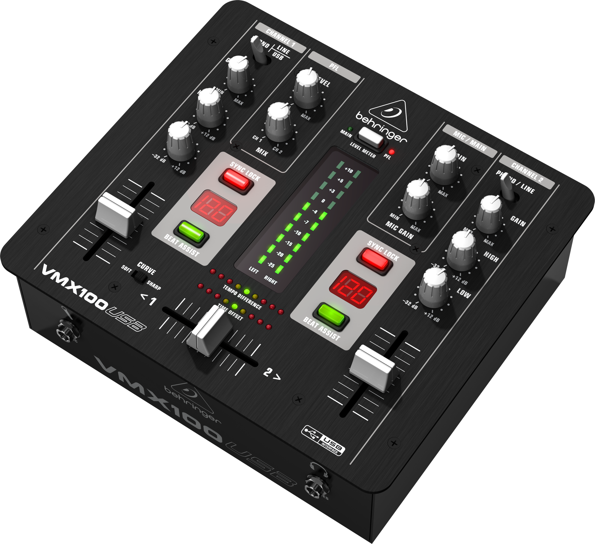 DJ-микшеры и оборудование Behringer VMX100USB, цвет черный - фото 5