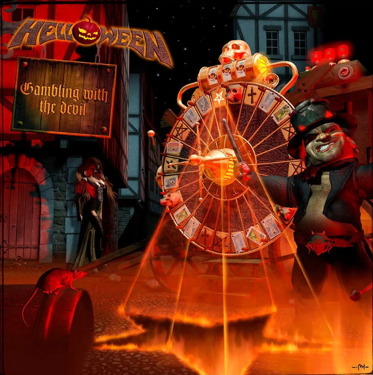 Металл Atomic Fire Helloween - Gambling With The Devil (180 Gram Red Opaque/Black Marbled Vinyl 2LP) 925 sterling silver tassel blue fire amber rosary with special name