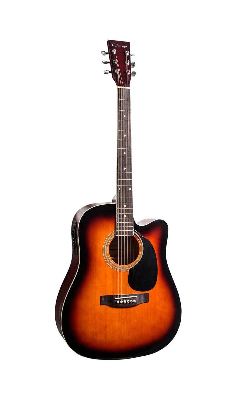 Электроакустические гитары Caraya F631CEQ-BS- педаль бас гитара rowin эквалайзер эффект 5 полосный эквалайзер алюминиевый сплав тело правда обход